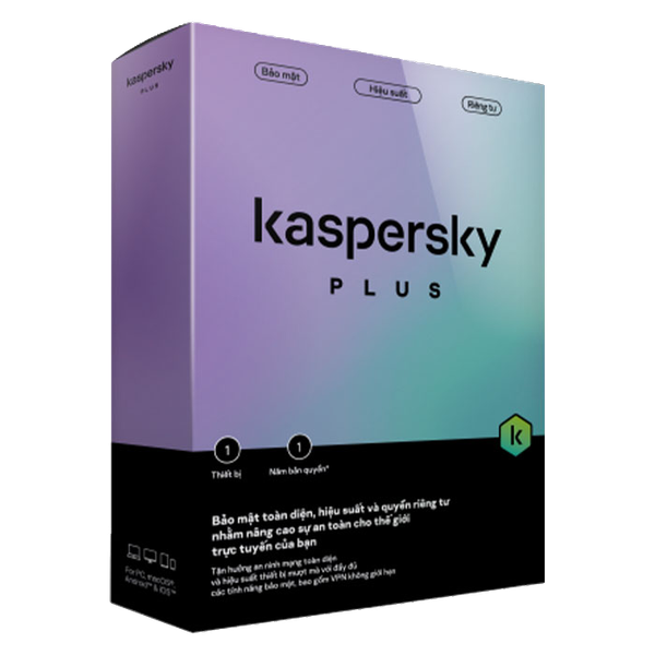 Phần mềm Kaspersky Plus cho 5 máy tính