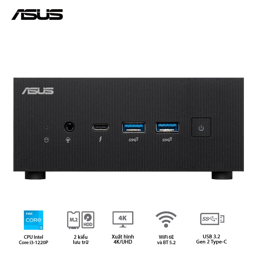 Mini PC NUC Asus PN64 S3187MD (Intel Core i3-1220P | 8GB DDR5  | SSD 512GB | Intel UHD | WiFi 6E | Bluetooth 5.2)