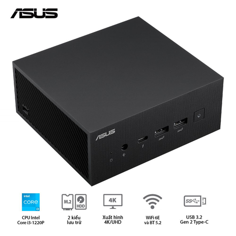 Mini PC NUC Asus PN64 S3187MD (Intel Core i3-1220P | 8GB DDR5  | SSD 256GB | Intel UHD | WiFi 6E | Bluetooth 5.2)