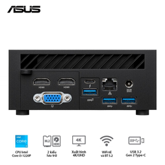 Mini PC NUC Asus PN64 S3187MD (Intel Core i3-1220P | 8GB DDR5  | SSD 256GB | Intel UHD | WiFi 6E | Bluetooth 5.2)