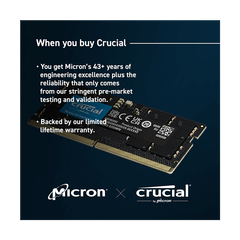 Ram Crucial DDR5 16GB Bus 5200MHz CL42-42-42 1.1V CT16G52C42S5