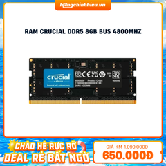 Ram Crucial DDR5 8GB Bus 4800MHz CL40 CT8G48C40S5