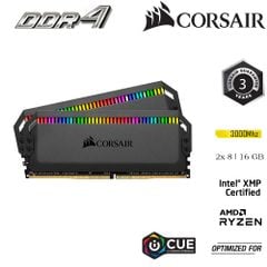 RAM PC CORSAIR DOMINATOR PLATINUM RGB 16GB DDR4 2x8GB 3000MHz CMT16GX4M2C3000C15