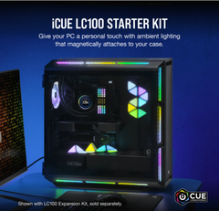 Bộ đèn chiếu sáng Corsair iCUE LC100 Smart Case Lighting Triangles Starter Kit (CL-9011114-WW)