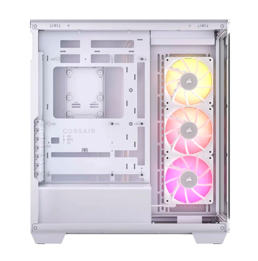 Vỏ case Corsair iCUE LINK 3500X RGB Tempered Glass Mid-Tower White (Sẵn 3Fan RGB)