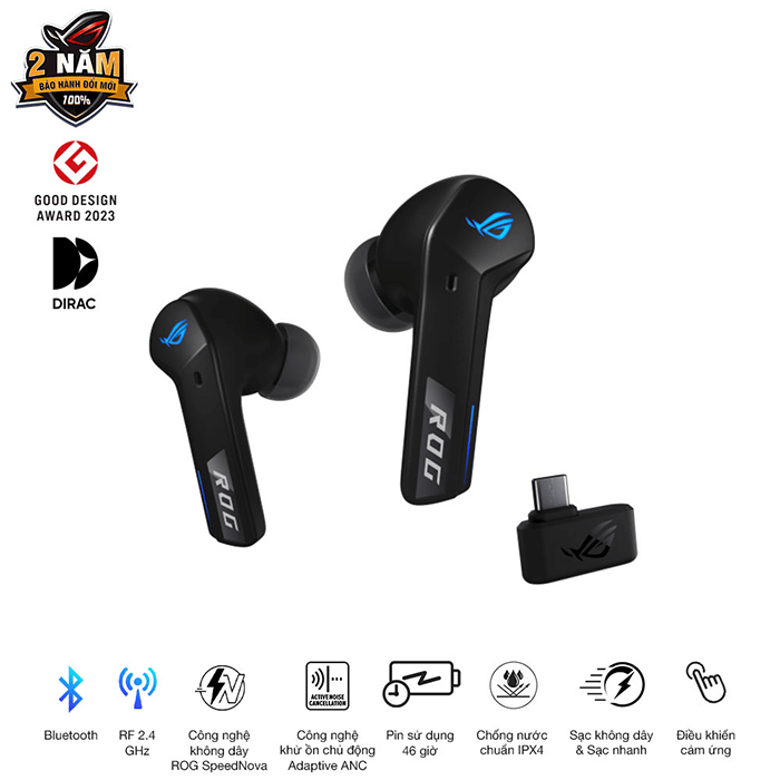 Tai nghe Gaming ASUS ROG Cetra True Wireless SpeedNova