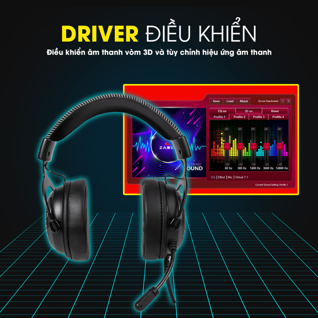 Tai nghe Gaming Zadez GT-323P RGB Âm thanh 7.1