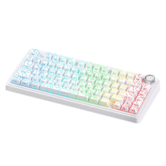 Bàn phím cơ không dây AULA F75 (Trắng contour, 3 mode, 75 Phím, Hotswap,  Seiya - Star Vector Switch)