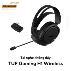 Tai nghe ASUS TUF GAMING H1 Wireless Black (90YH0391-B3UA00)
