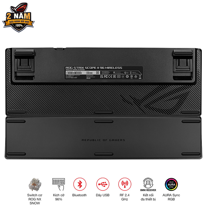 Bàn phím Gaming ASUS ROG Strix Scope II 96 Wireless NX Storm