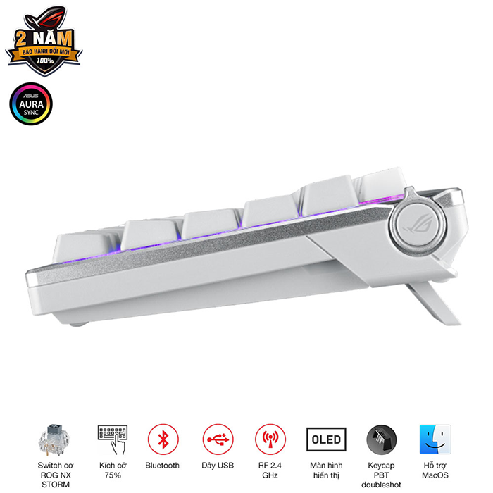 Bàn phím ASUS ROG Azoth NX Storm White