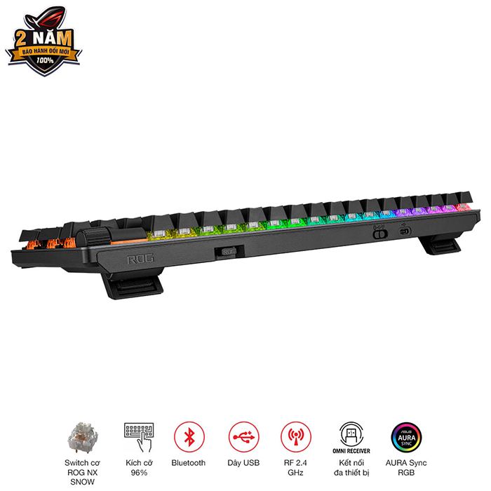 Bàn phím Gaming ASUS ROG Strix Scope II 96 Wireless NX Storm