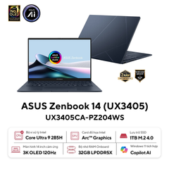 Laptop ASUS ZenBook 14 UX3405CA-PZ204WS (Ultra 9 285H | 32GB | 1TB | Intel Arc 140T | 14' 3K Touch OLED 120Hz | Win 11)