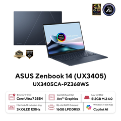 Laptop ASUS ZenBook 14 UX3405CA-PZ368WS (Ultra 7 255H | 16GB | 512GB | Intel Arc Graphics | 14' 3K Touch OLED 120Hz | Win 11)