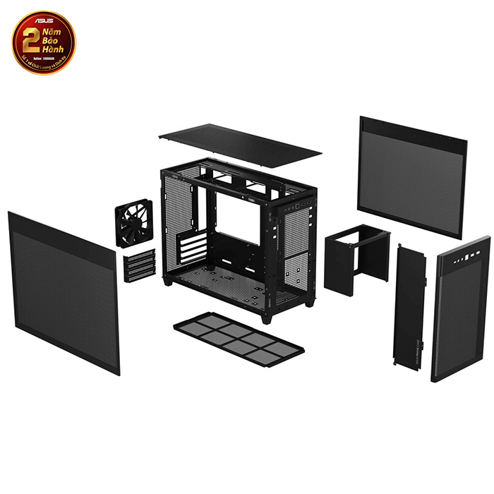 Vỏ case máy tính ASUS Prime AP201 Tempered Glass M-ATX Black