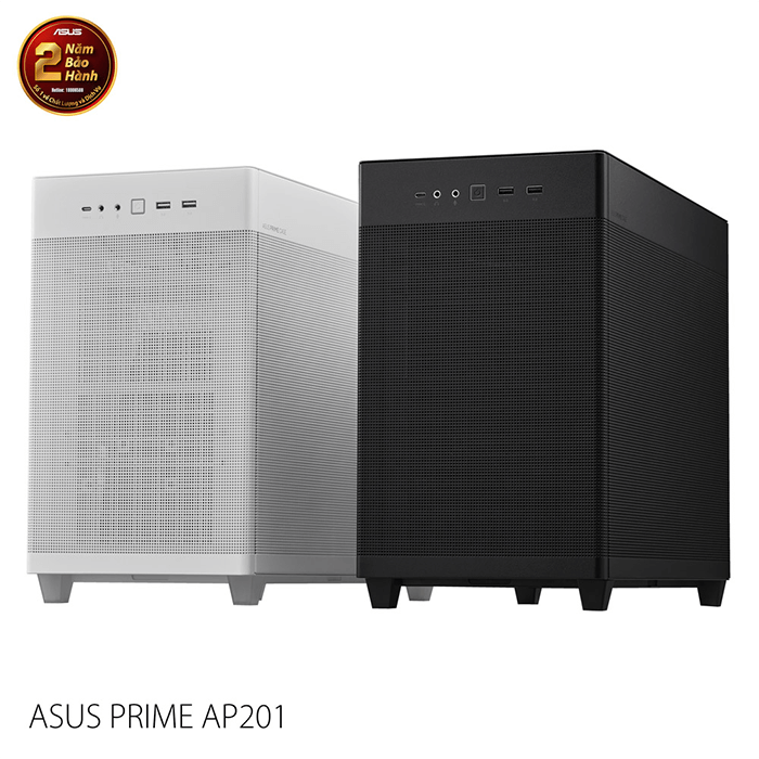Vỏ case máy tính ASUS Prime AP201 Tempered Glass M-ATX Black