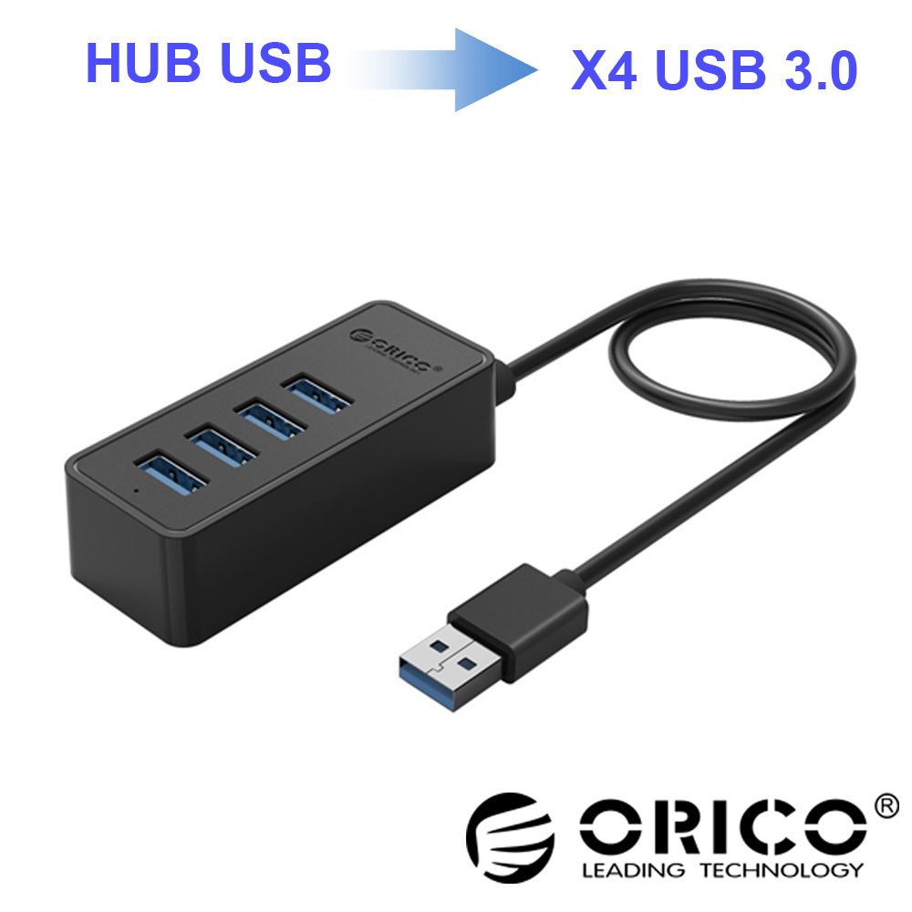 Cáp ORICO chia cổng USB sang 4 cổng USB 3.0 W5P-U3-30-BK