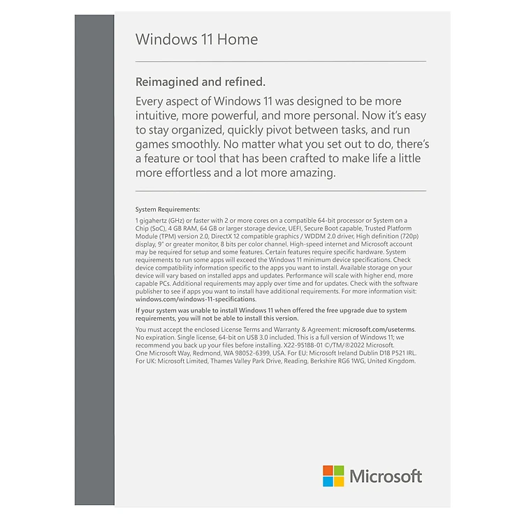 Phần mềm Windows Home 11 64bit Eng Intl USB (HAJ-00090)