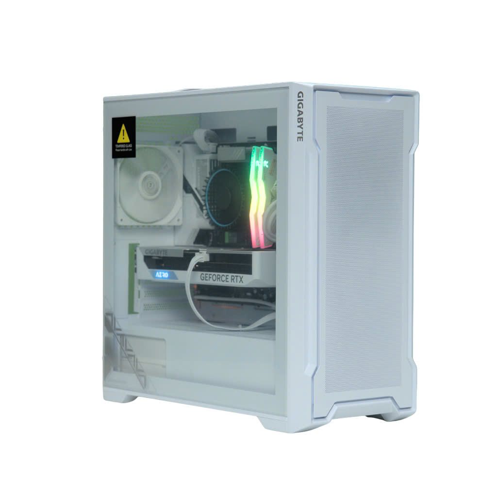 Vỏ Case máy tính Gigabyte C102G Glass ICE (GB-C102GI) - (sẵn 2Fan white)