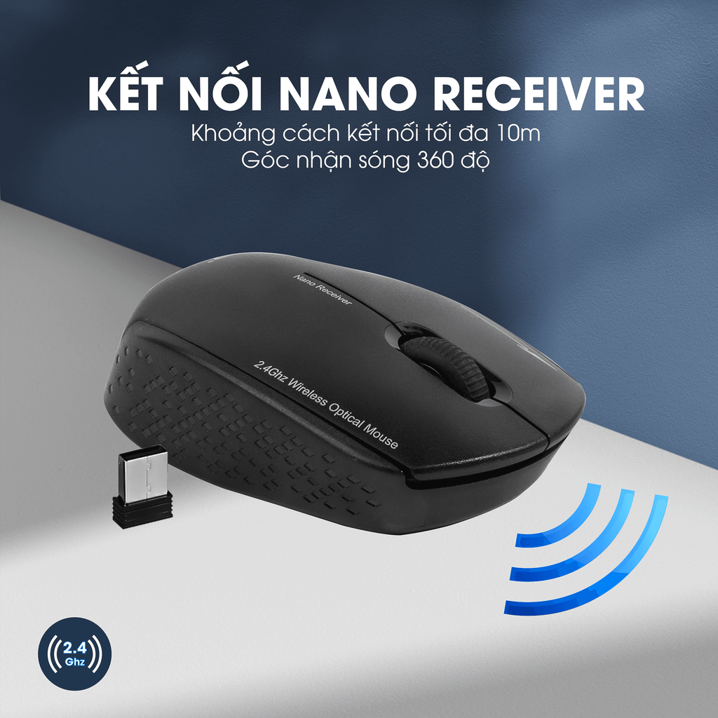 Chuột không dây Zadez M-331 (Xám / Hồng / Đỏ)