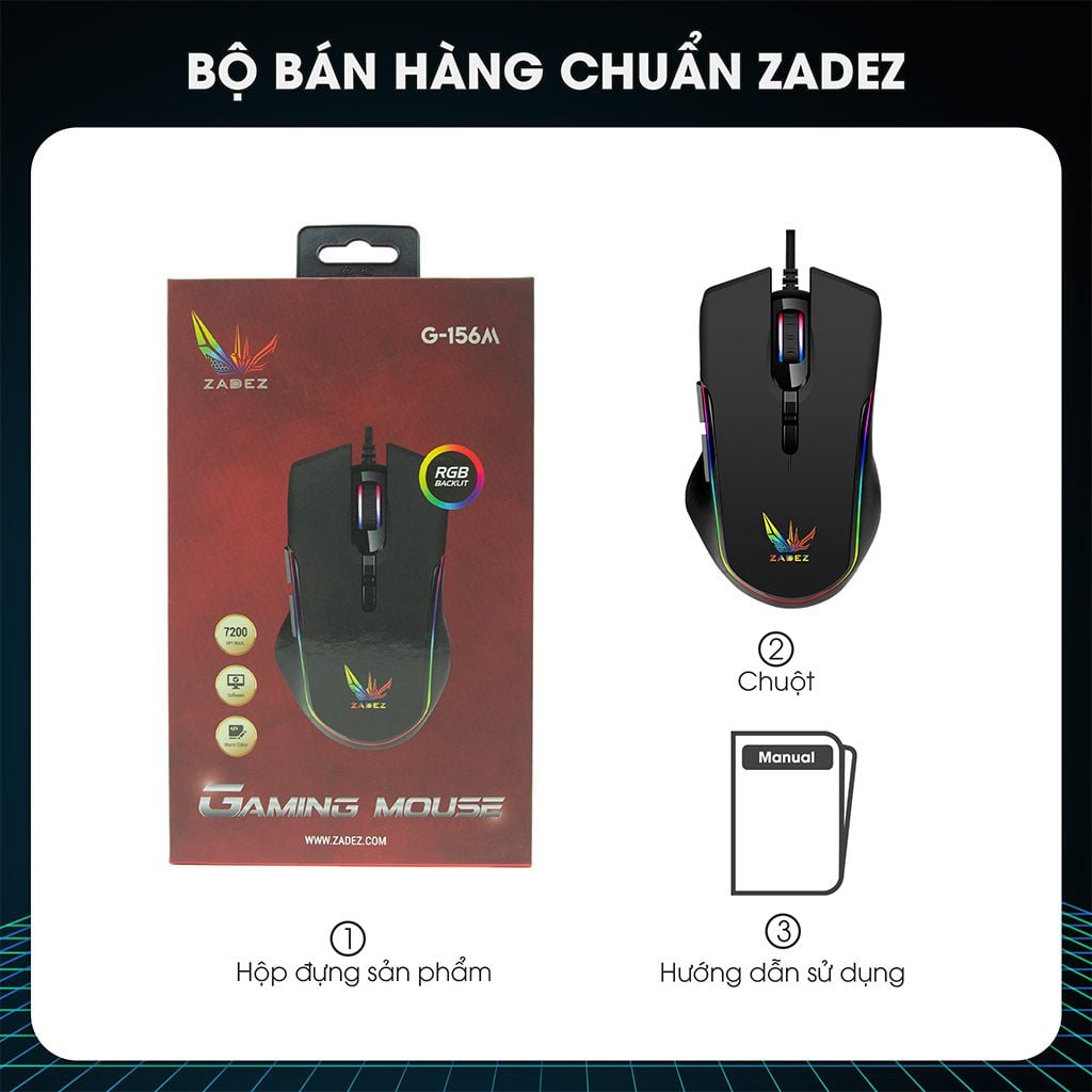Chuột Gaming Zadez G-156M RGB