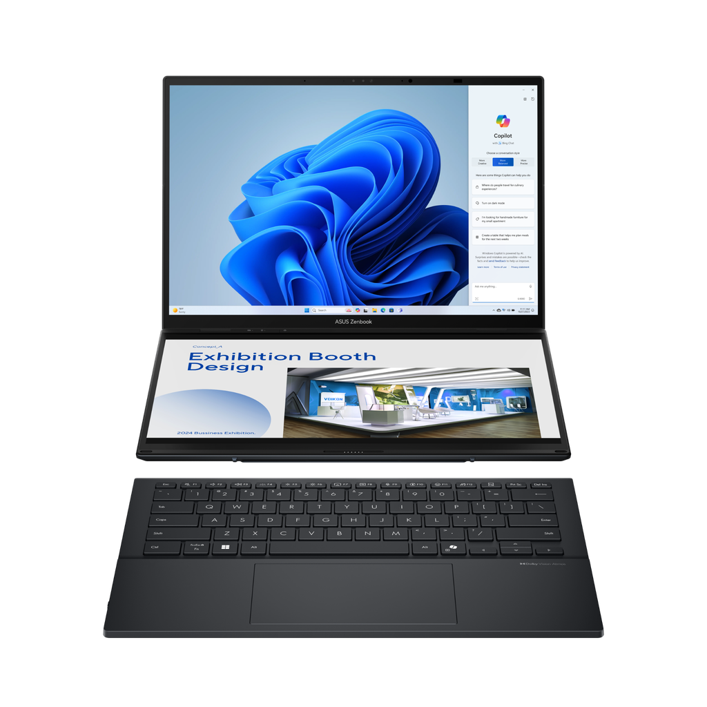 Laptop ASUS ZenBook Duo OLED UX8406CA-PZ109WS (Ultra 9 285H | 32GB | 1TB | Intel Arc 140T | 2x 14' 3K OLED Touch | Win 11)