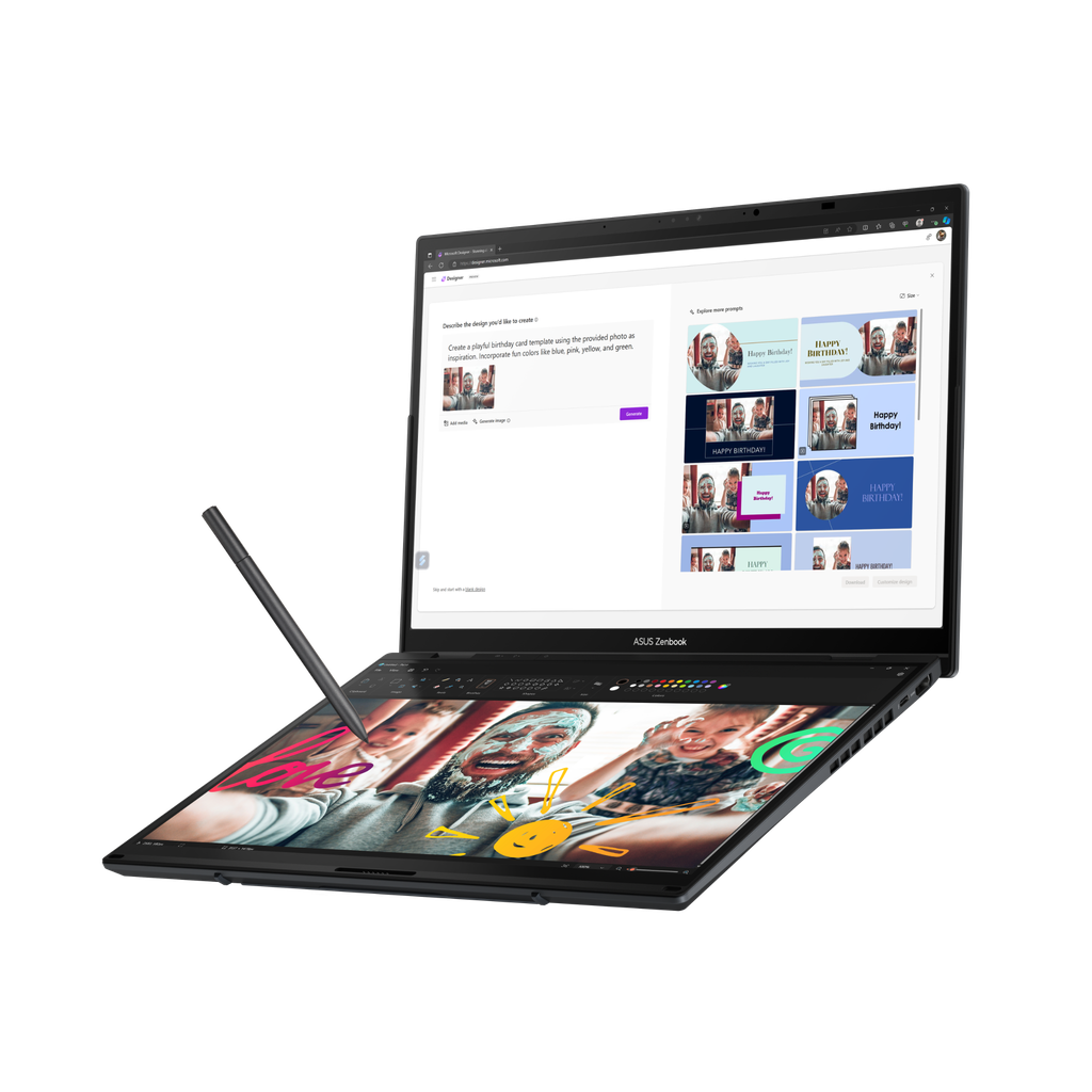 Laptop ASUS ZenBook Duo OLED UX8406CA-PZ109WS (Ultra 9 285H | 32GB | 1TB | Intel Arc 140T | 2x 14' 3K OLED Touch | Win 11)