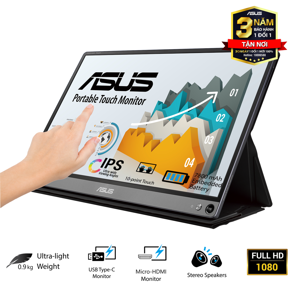 Màn hình di động ASUS ZenScreen MB16AMTR Cảm ứng 16 inch