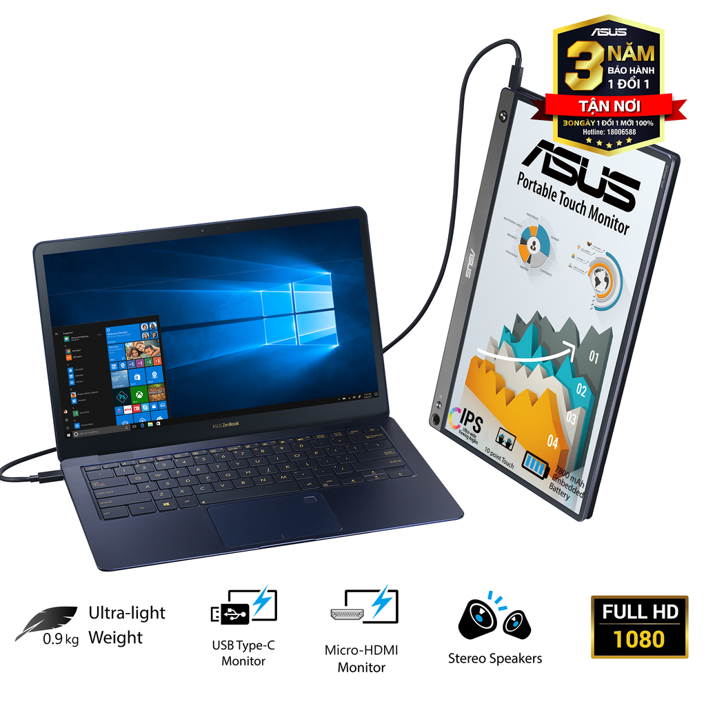Màn hình di động ASUS ZenScreen MB16AMTR Cảm ứng 16 inch