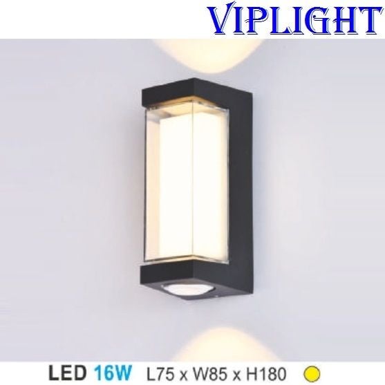 ĐÈN TƯỜNG HẮT 2 ĐẦU LED 16W VLAK70 _ GẮN VÁCH TƯỜNG TRANG TRÍ NGOÀI TRỜI, TRONG NHÀ