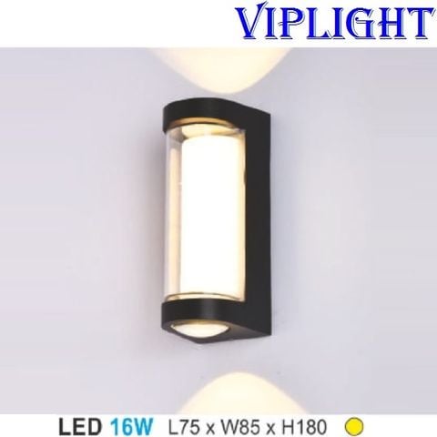  ĐÈN TƯỜNG HẮT 2 ĐẦU LED 16W VLAK71 _ GẮN VÁCH TƯỜNG TRANG TRÍ NGOÀI TRỜI, TRONG NHÀ 