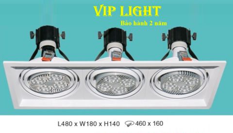  ĐÈN LED DOWNLIGHT ÂM TRẦN 3 BA BÓNG PAR E27 35W X 3 HUFA AT-107 PAR 35WX3 