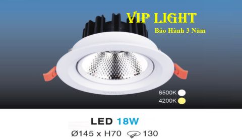  ĐÈN LED ÂM TRẦN CHIẾU ĐIỂM 18W HUFA AT16 LED 18W ÁNH SÁNG TRUNG TÍNH 4000K-4200K 