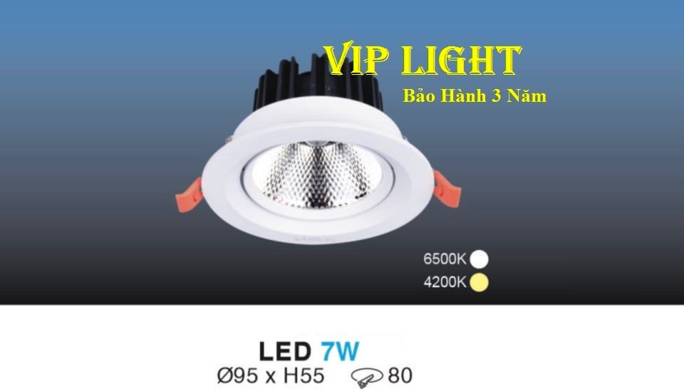 ĐÈN LED ÂM TRẦN CHIẾU ĐIỂM 7W HUFA AT14 LED 7W ÁNH SÁNG TRUNG TÍNH 4000K-4200K