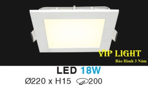  ĐÈN ÂM TRẦN VUÔNG SIÊU MỎNG LED 3 BA CHẾ ĐỘ ĐỔI MÀU 18W HUFA AT-86 LED 18W 