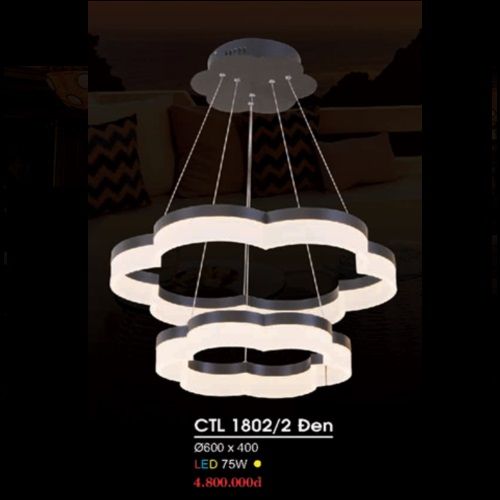 ĐÈN CHÙM THẢ LED HIỆN ĐẠI CTL 1802/2 ĐEN