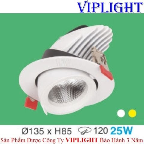  ĐÈN ÂM TRẦN CHIẾU ĐIỂM CHỈNH HƯỚNG AT-44 LED 25W 