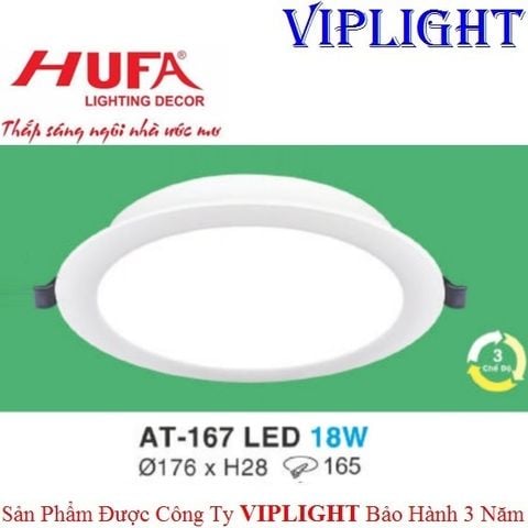  ĐÈN ÂM TRẦN HUFA LED 18W BA CHẾ ĐỘ AT-167 LED 18W TRÒN 3 MÀU 