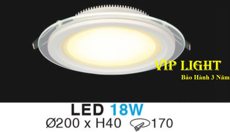 ĐÈN ÂM TRẦN KIẾNG ( MẶT KÍNH ) LED 18W HUFA AT-52 LED 18W