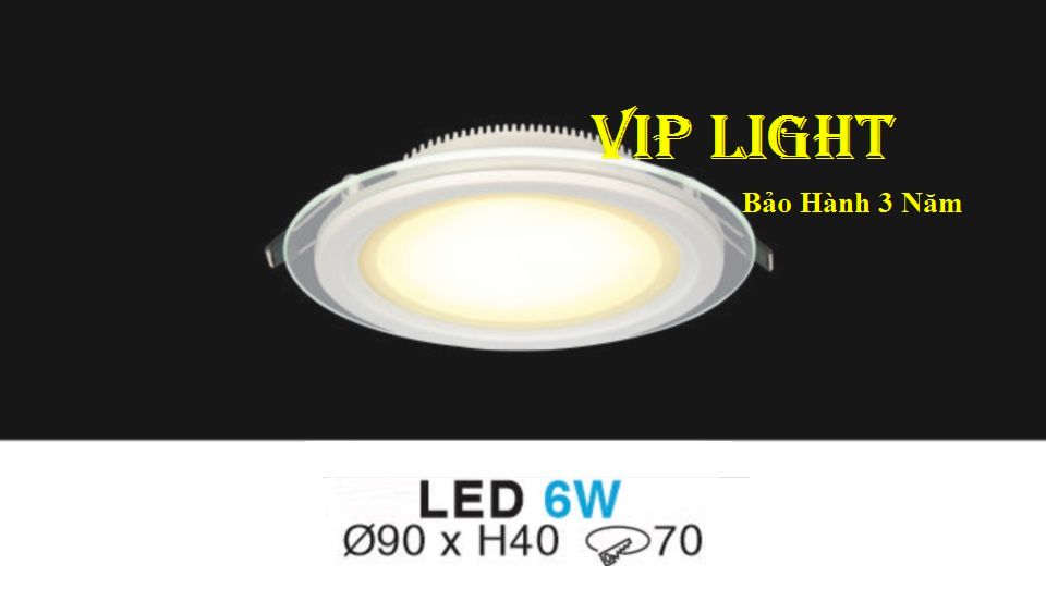 ĐÈN ÂM TRẦN KIẾNG ( MẶT KÍNH ) LED 6W HUFA AT-49 LED 6W