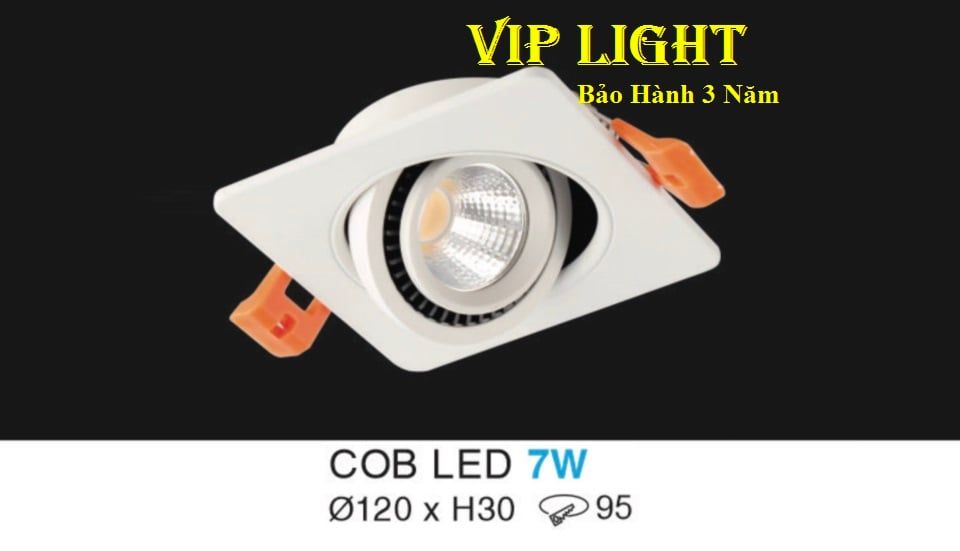 ĐÈN ÂM TRẦN VUÔNG CHIẾU ĐIỂM LED COB 7W HUFA AT-95 COB LED 7W
