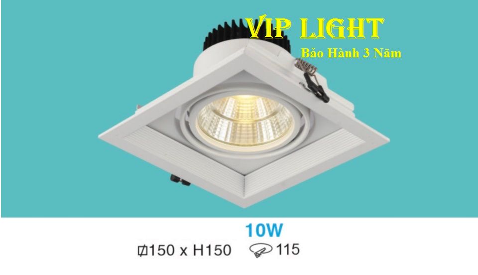 ĐÈN ÂM TRẦN VUÔNG LED COB CHIẾU ĐIỂM 10W HUFA AT-98 COB 10W