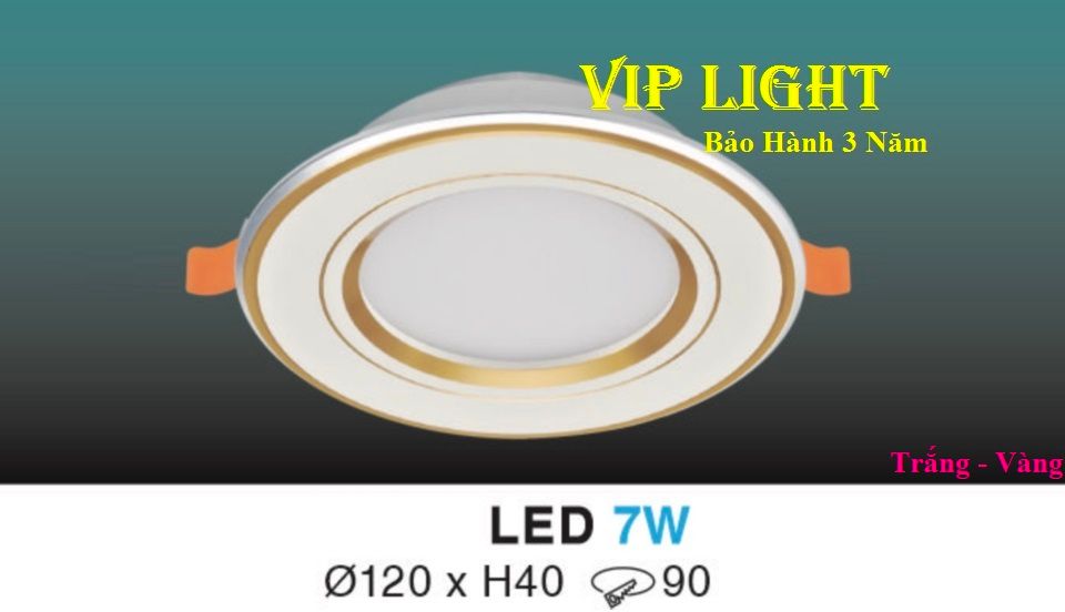 ĐÈN DOWNLIGHT ÂM TRẦN VIỀN VÀNG LED 7W HUFA AV01 LED 7W