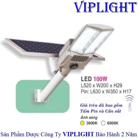  ĐÈN ĐƯỜNG NĂNG LƯỢNG MẶT TRỜI SOLAR LIGHT NL-29 LED 100W 