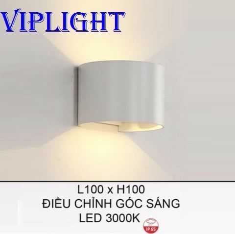  ĐÈN GẮN TƯỜNG LED HẮT 2 HAI ĐẦU VL355VNT2217 THÂN TRÒN TRẮNG 