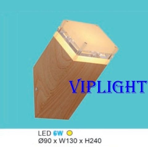  ĐÈN GẮN VÁCH TƯỜNG TRANG TRÍ LED 6W VLHFB1006 MÀU GỖ 