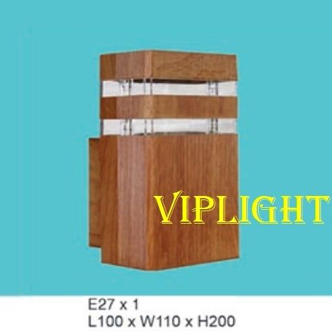 ĐÈN GẮN VÁCH TƯỜNG TRANG TRÍ VLHFAK804 MÀU GỖ GẮN BÓNG E27