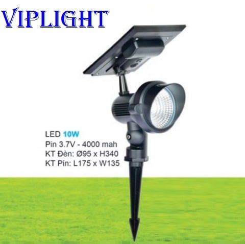 ĐÈN GHIM CẮM CỎ NĂNG LƯỢNG MẶT TRỜI LED 10W VLCCNL04
