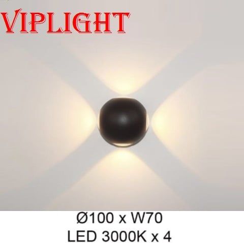 ĐÈN HẮT TƯỜNG CHIẾU TIA VL355VNT2221 4 TIA
