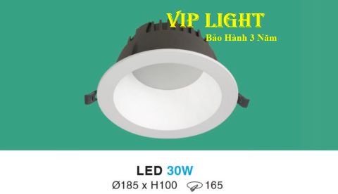  ĐÈN LED ÂM TRẦN 30W HUFA AT-124 LED 30W 